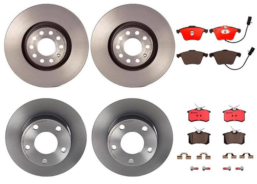 Brembo Brake Pads and Rotors Kit – Front and Rear (320mm/225mm) (Ceramic)