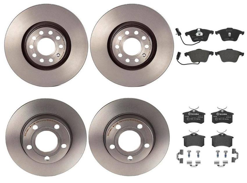 Brembo Brake Pads and Rotors Kit – Front and Rear (320mm/225mm) (Low-Met)