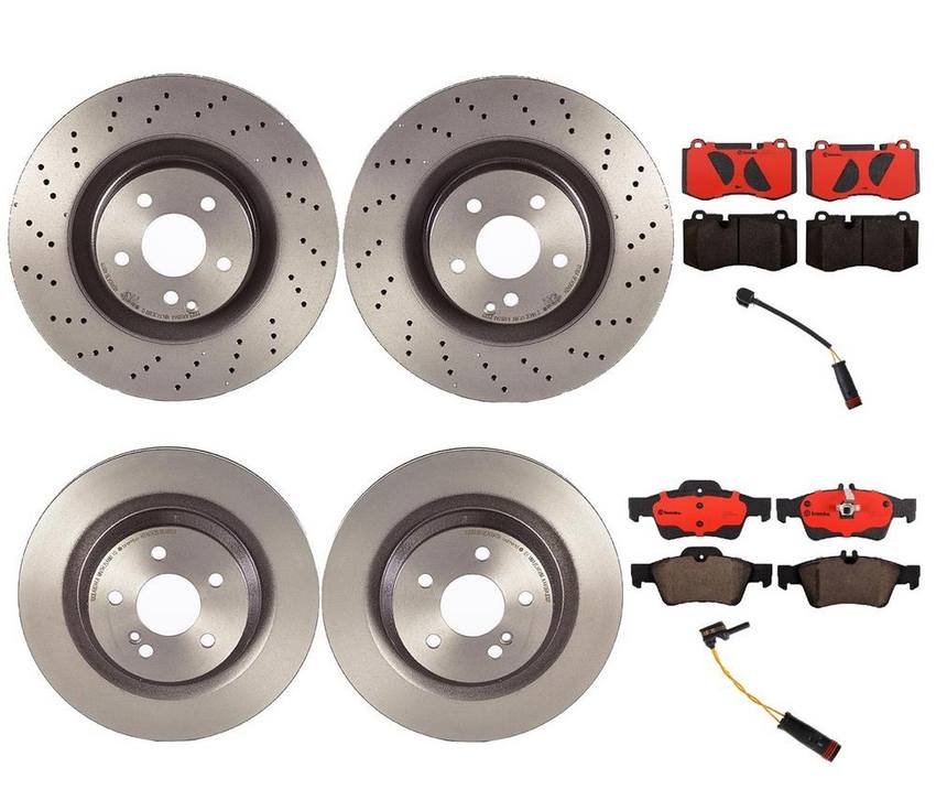 Brembo Brake Pads and Rotors Kit – Front and Rear (350mm/320mm) (Ceramic)