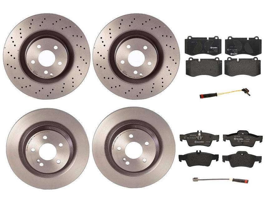 Brembo Brake Pads and Rotors Kit – Front and Rear (350mm/320mm) (Low-Met)