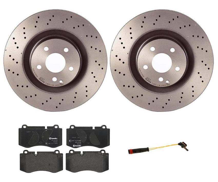 Mercedes Brakes Kit – Brembo Pads and Rotors Front (350mm) (Low-Met) 221421161207 – Brembo 3333500KIT