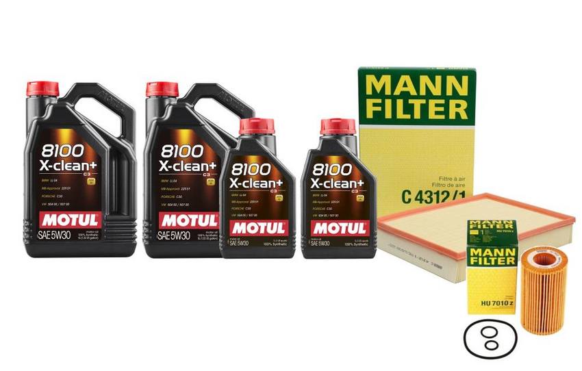 Mercedes Engine Oil Change Kit – Motul 6511800109 (5W-40) (12 Liter) (X-Clean 8100)