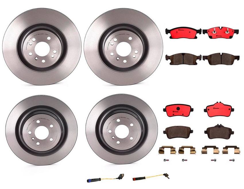 Mercedes Brakes Kit – Pads & Rotors Front and Rear (350mm/345mm) (Ceramic) 2115401717 – Brembo 3342246KIT