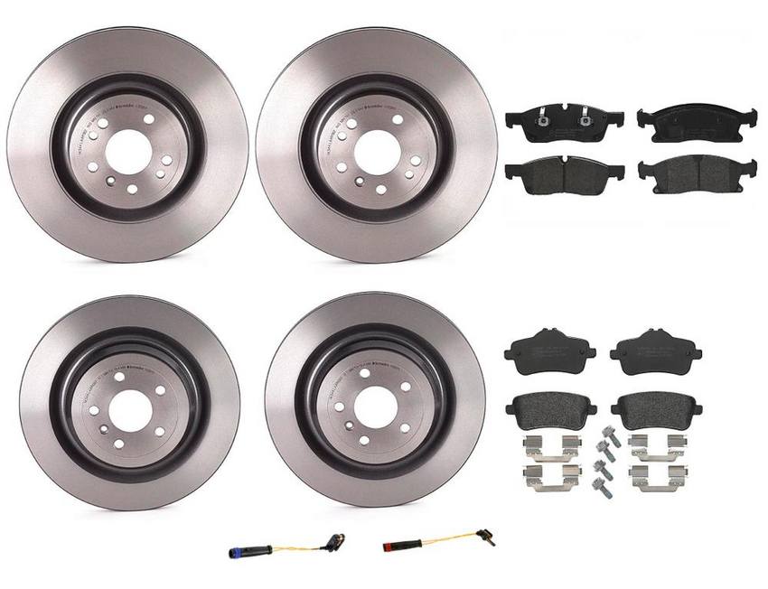 Brembo Brake Pads and Rotors Kit – Front and Rear (350mm/345mm) (Low-Met)