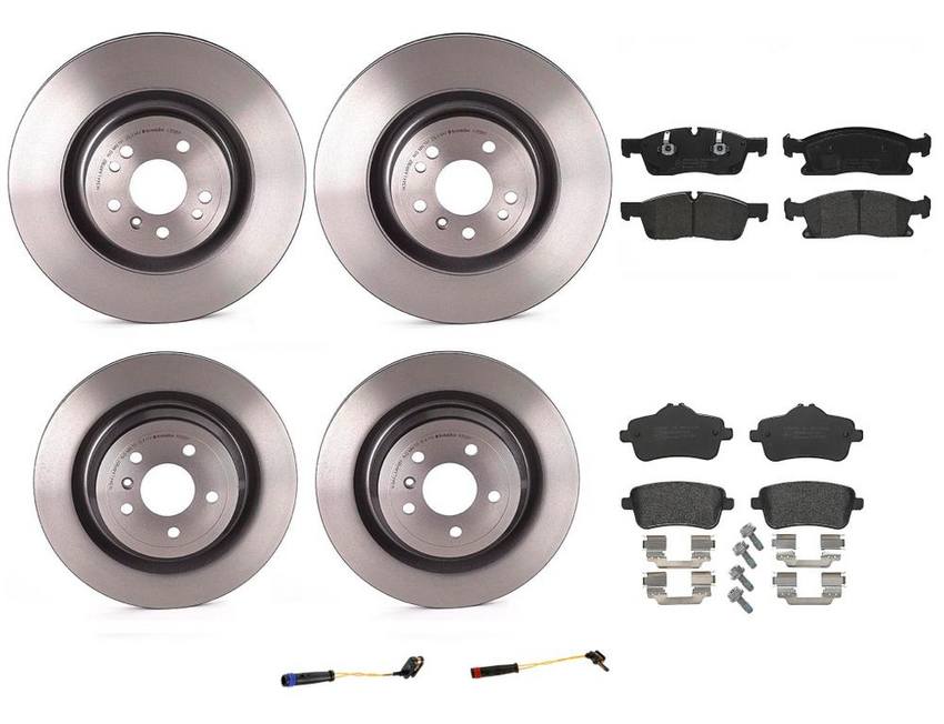 Mercedes Brakes Kit – Pads & Rotors Front and Rear (350mm/330mm) (Low-Met) 2115401717 – Brembo 3342249KIT