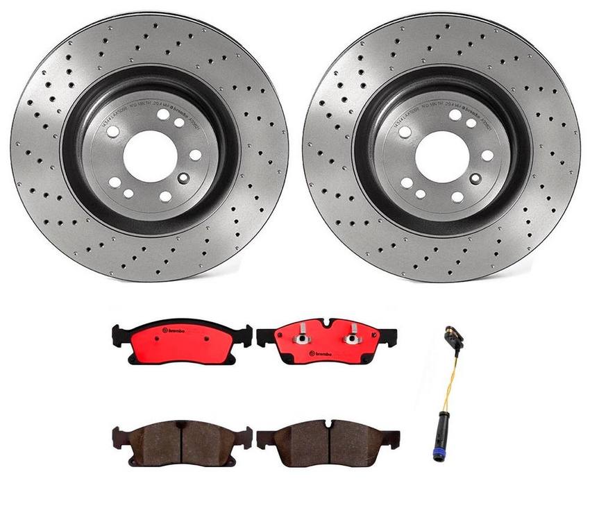 Mercedes Brakes Kit – Brembo Pads and Rotors Front (350mm) (Ceramic) 1664211500 – Brembo 3342253KIT