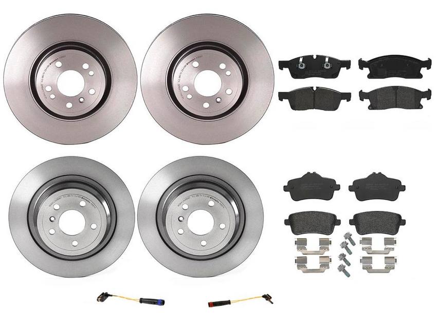 Brembo Brake Pads and Rotors Kit – Front and Rear (330mm/325mm) (Low-Met)