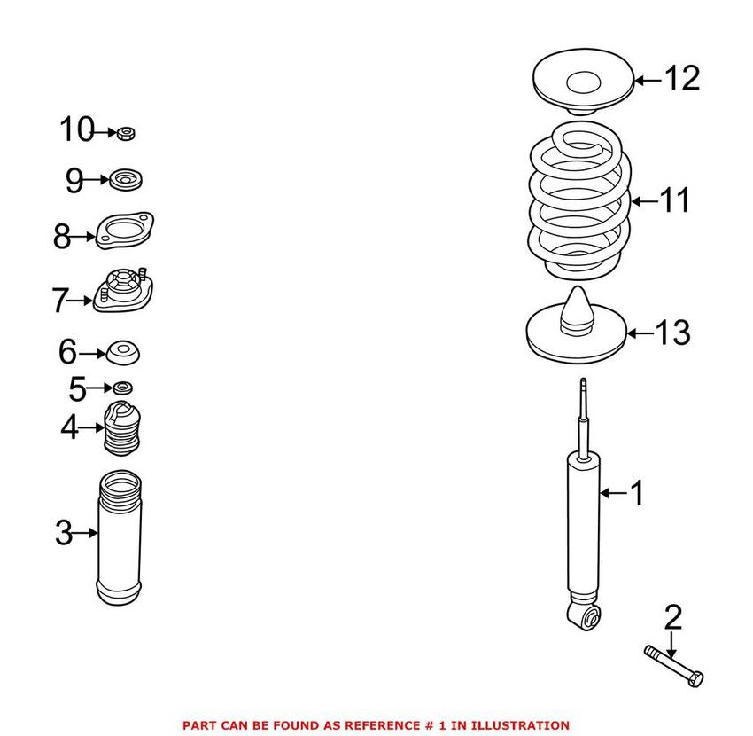 Shock Absorber – Rear (w/ Sport Suspension)