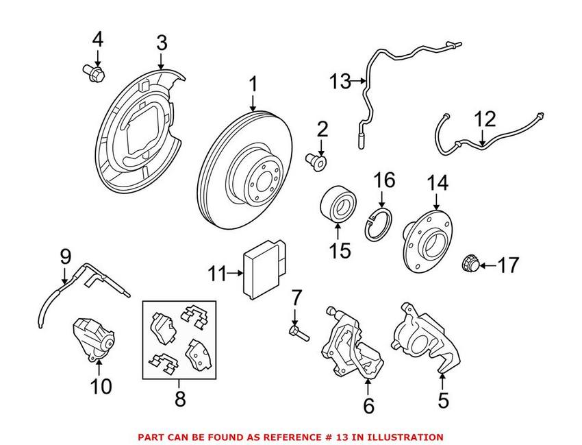 BMW ABS Wheel Speed Sensor – Rear 34356784619