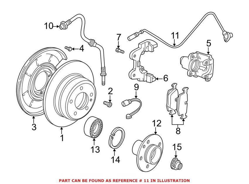 BMW ABS Wheel Speed Sensor – Rear Driver Side 34526757281