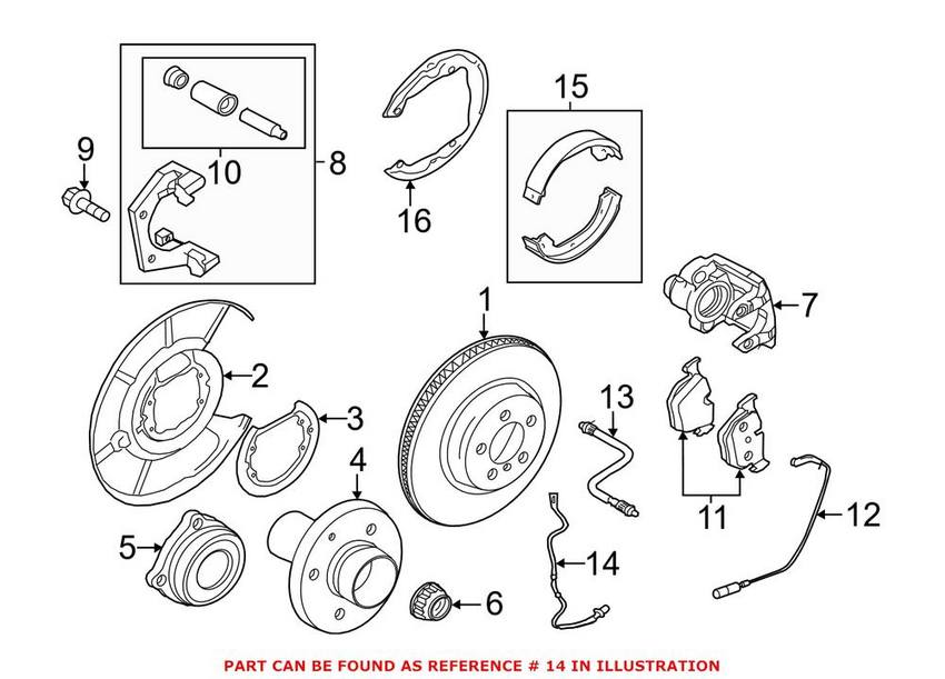 BMW ABS Wheel Speed Sensor – Rear 34526775864