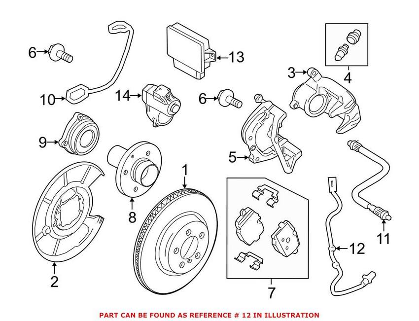 BMW ABS Wheel Speed Sensor – Rear 34526784901