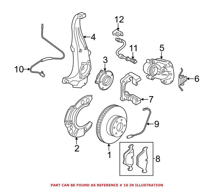 BMW ABS Wheel Speed Sensor – Front 34526784902