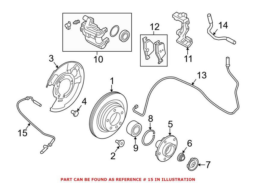 BMW ABS Wheel Speed Sensor – Rear 34526791225