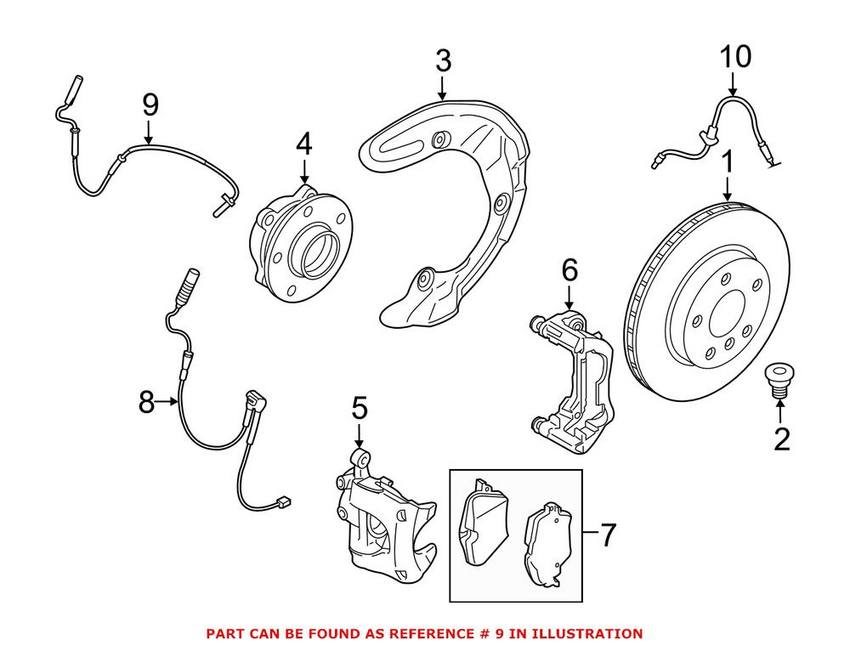 BMW ABS Wheel Speed Sensor – Front 34526850767