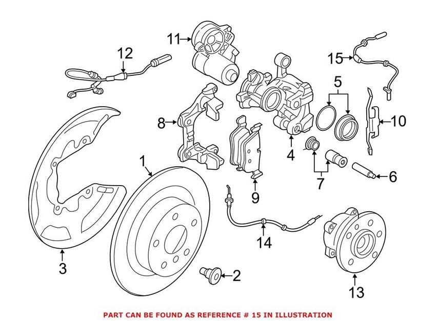 BMW ABS Wheel Speed Sensor – Rear 34526858466