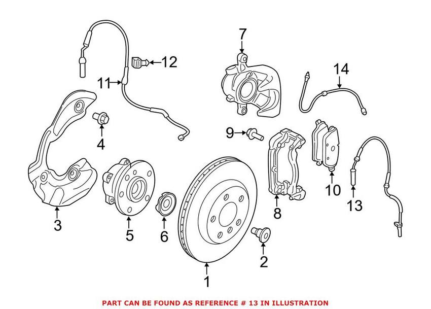 BMW ABS Wheel Speed Sensor – Front