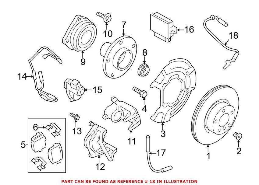 BMW ABS Wheel Speed Sensor – Rear 34526869293