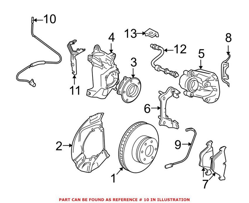 BMW ABS Wheel Speed Sensor – Front 34527853583