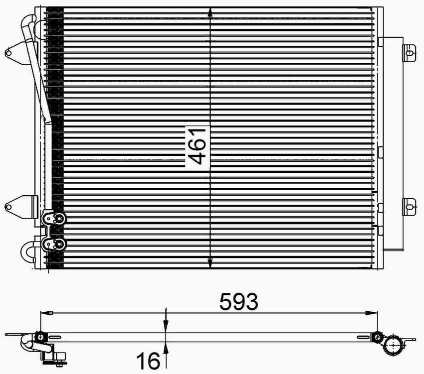 VW AC Condenser 3C0820411D – Hella 351000254