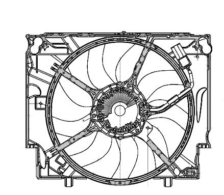 BMW Auxiliary Cooling Fan Assembly 17427603658 – Behr Premium 351040711