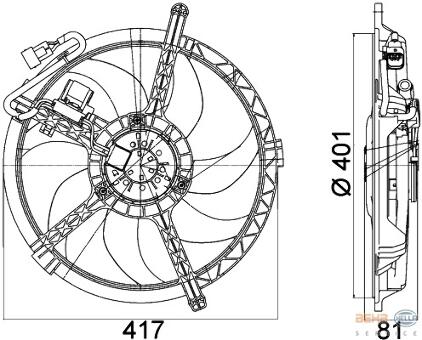 Mini Engine Cooling Fan Assembly 17427535100 – Behr 351042721