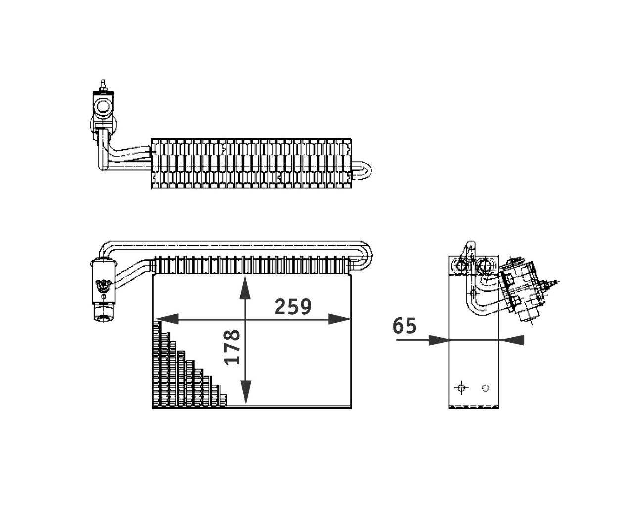 BMW A/C Evaporator Core 64119135744 – Behr 351210721