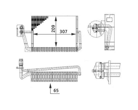 Mercedes A/C Evaporator Core 2208301058 – Behr 351211251