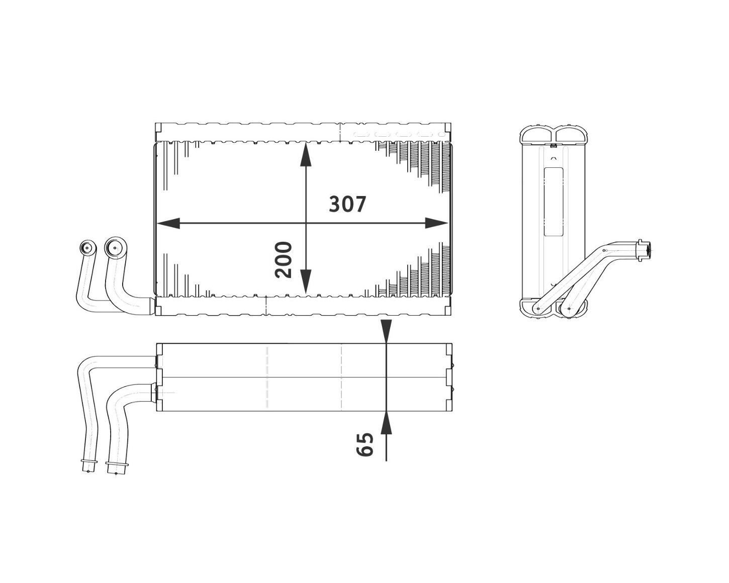 BMW A/C Evaporator Core 64119238655 – Behr 351211771