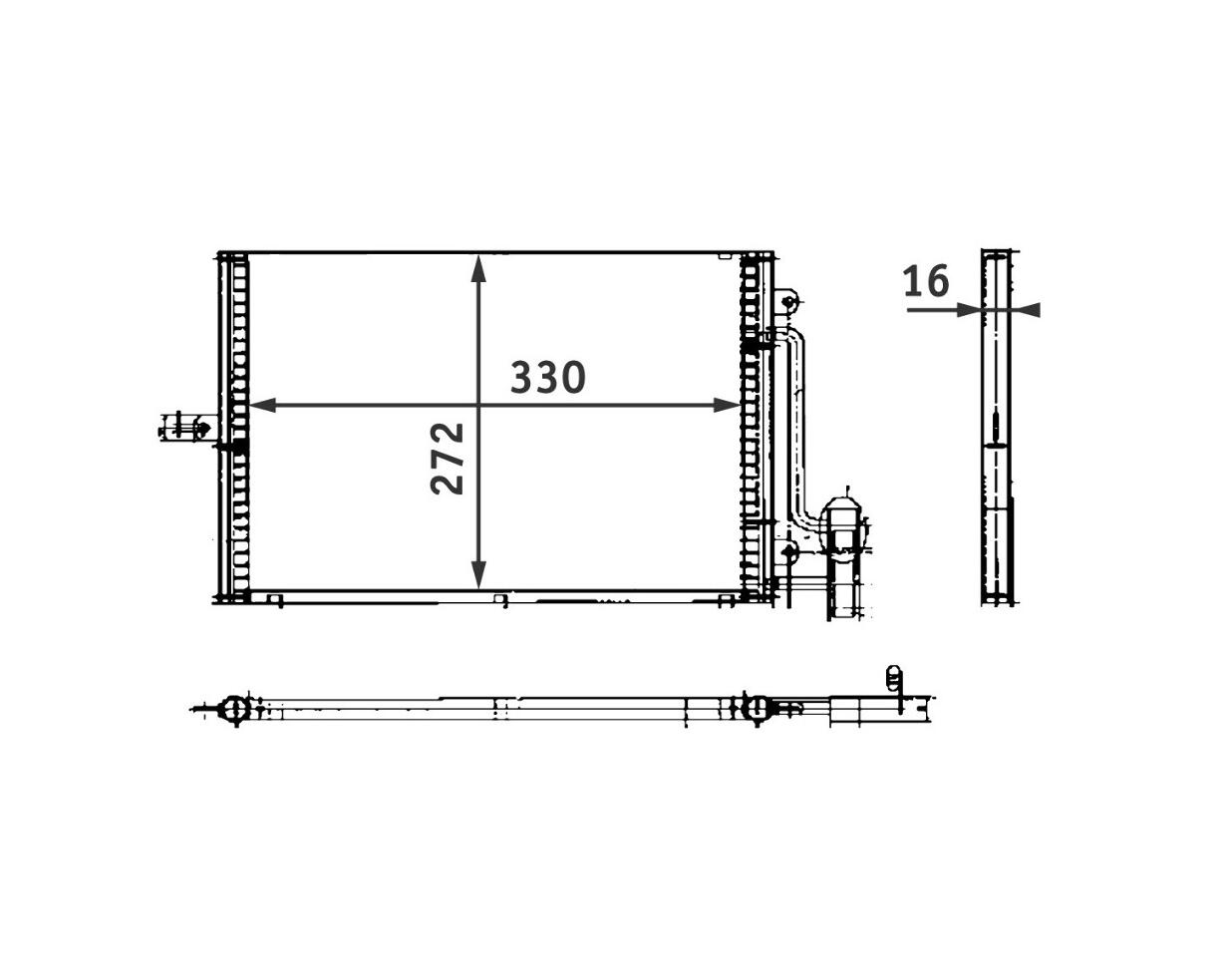 Porsche A/C Condenser 99757391101 – Behr 351300691