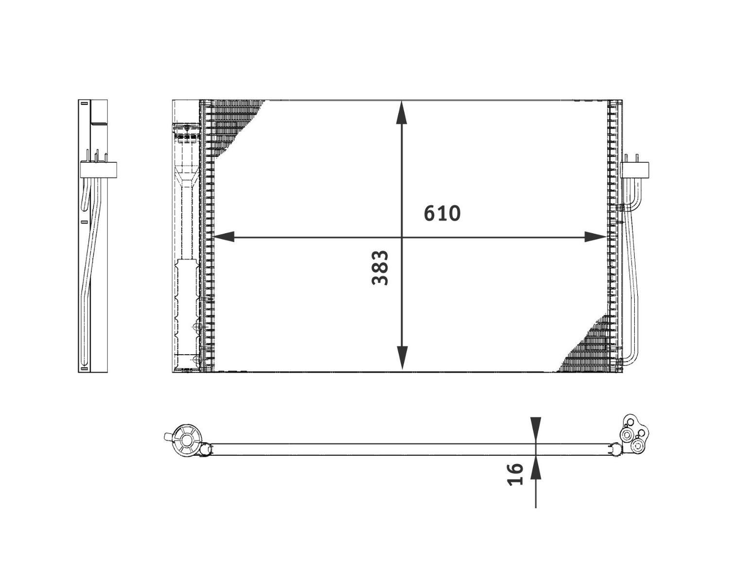 BMW A/C Condenser 64509122827 – Behr Premium 351301331