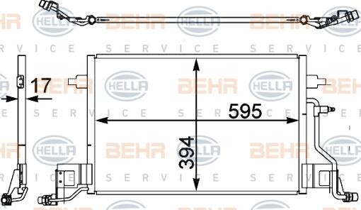 Audi A/C Condenser 4B3260403G – Behr 351302431