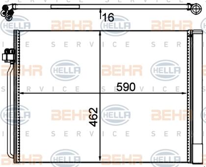 BMW A/C Condenser (w/ Receiver Drier) 64509239992 – Behr 351302491