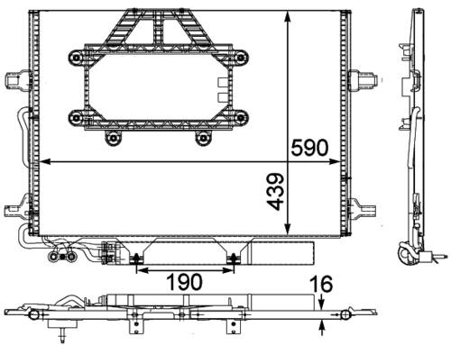 Mercedes A/C Condenser 2115000554 – Behr 351303451