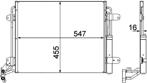 VW A/C Condenser (w/ Drier Insert) 5N0820411E – Behr Premium 351303461