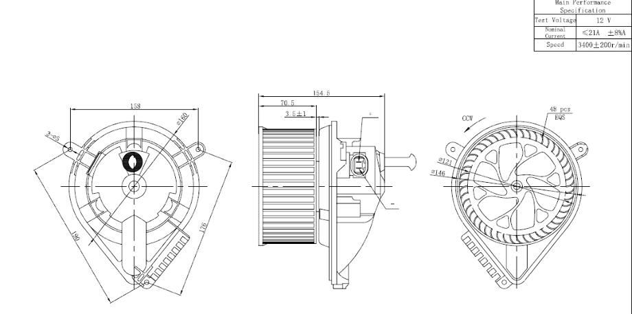 Sprinter Blower Motor Assembly – Hella 351304021