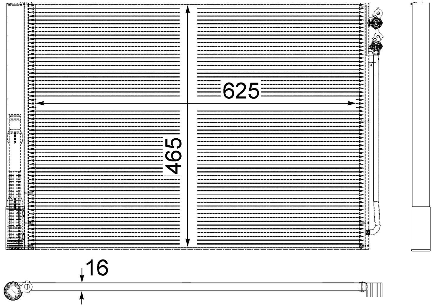 BMW A/C Condenser 64509391489 – Behr Premium 351309141