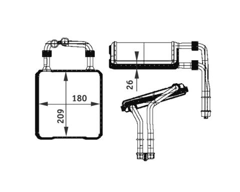 Mercedes Heater Core 2118300361 – Behr 351311191