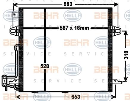 Mercedes A/C Condenser 2515000054 – Behr Premium 351330611