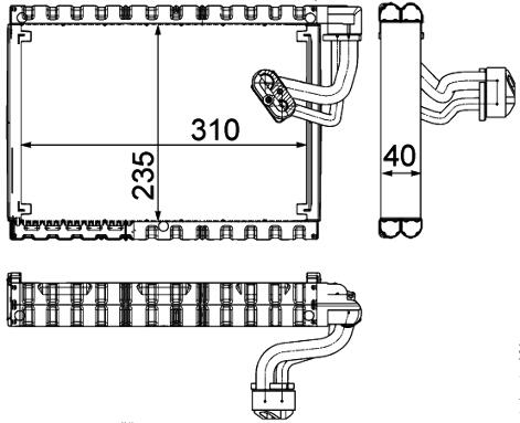 Audi A/C Evaporator Core 8K1898967A – Behr 351330671