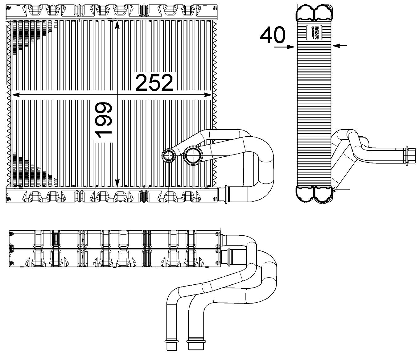 Mercedes A/C Evaporator Core – Behr 351331131