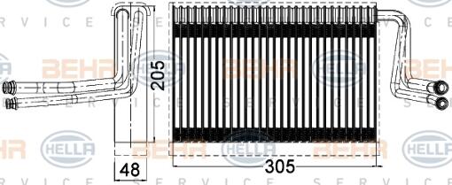 BMW A/C Evaporator Core 64119290888 – Behr 351331261