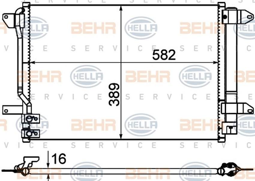 VW A/C Condenser 5C0820411G – Behr 351344584