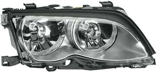 BMW Headlight Assembly – Passenger Side (Halogen) (Titanium) 63126919646 – Hella 354204181