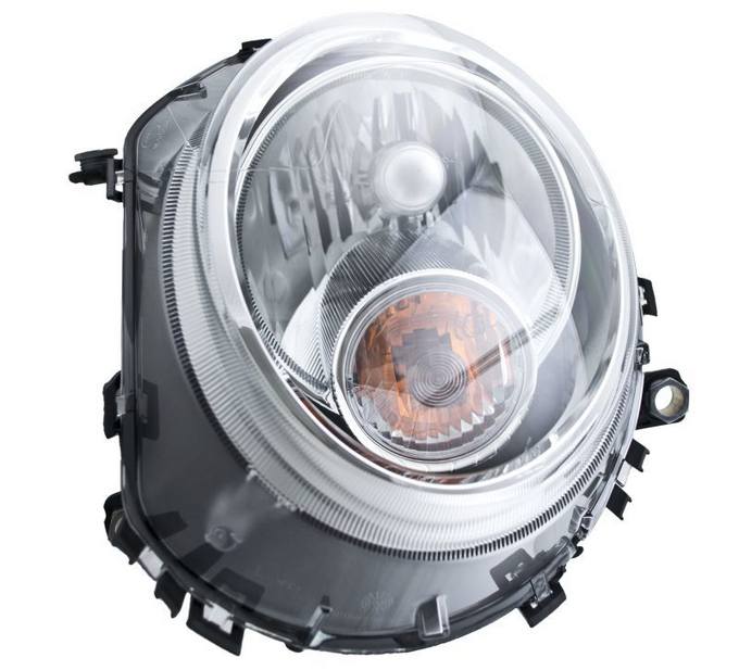 Mini Headlight Assembly – Driver Side (Halogen) (w/ Clear Turnsignal) 63122751875 – Hella 354477271