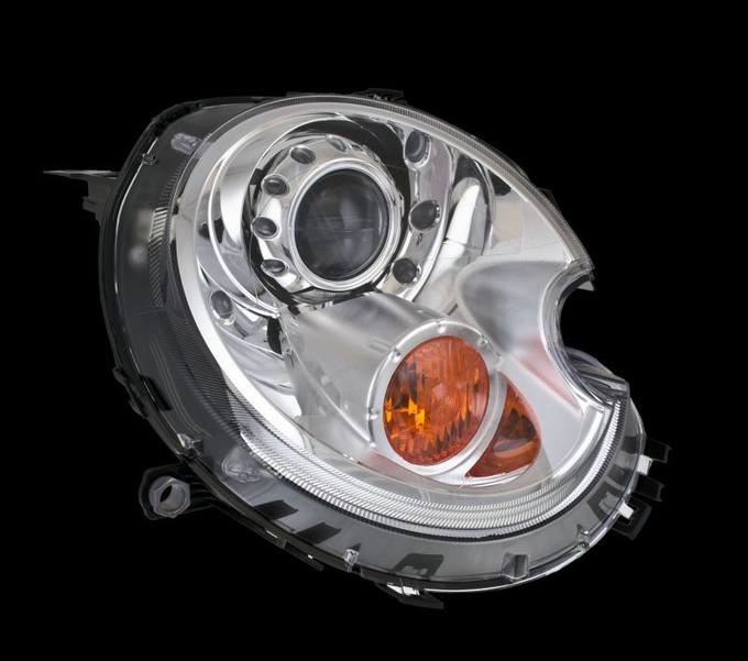 Mini Headlight Assembly – Passenger Side (Xenon) 63127270024 – Hella 354477301