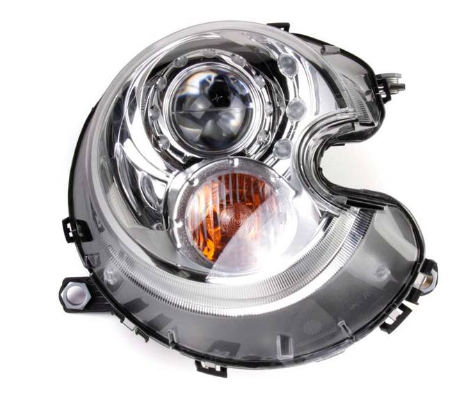 Mini Headlight Assembly – Passenger Side (Xenon) (w/ Clear Turnsignal) 63127270026 – Hella 354477321