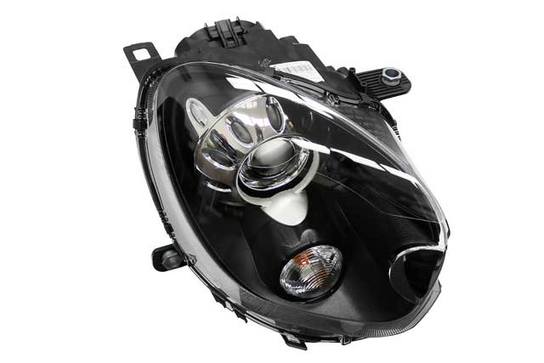 Mini Headlight Assembly – Passenger Side (Xenon) (Black) 63129808266 – Hella 354657101