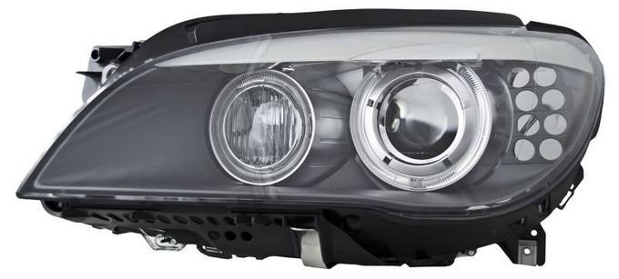 BMW Headlight Assembly – Front Driver Side (LED/Bi-Xenon-Headlight – for e.g. BMW 7 (F01, F02, F03, F04) – SAE – left) – Hella 63117182153