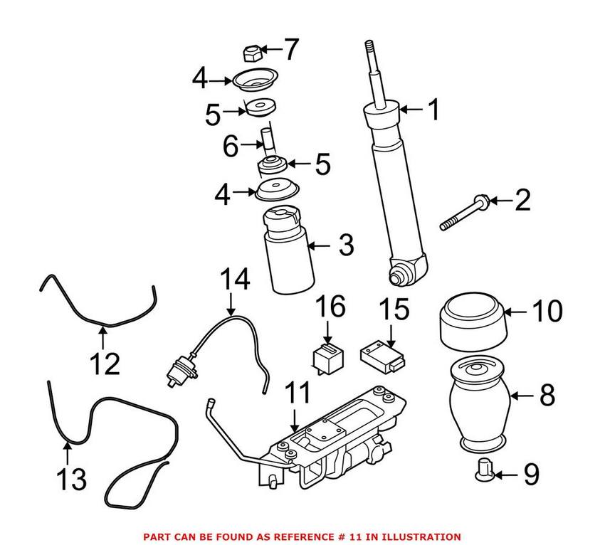 BMW Air Suspension Compressor – Rear 37106789937